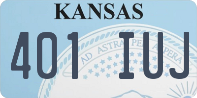 KS license plate 401IUJ