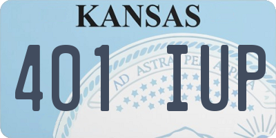 KS license plate 401IUP