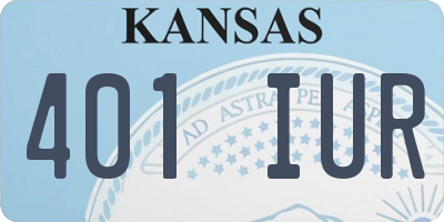 KS license plate 401IUR