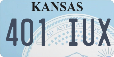 KS license plate 401IUX