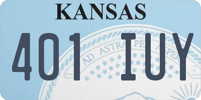 KS license plate 401IUY