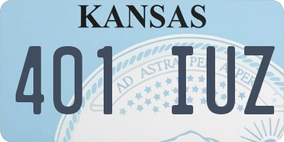 KS license plate 401IUZ