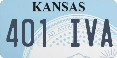 KS license plate 401IVA