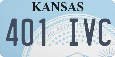 KS license plate 401IVC