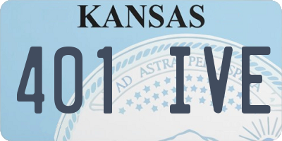 KS license plate 401IVE