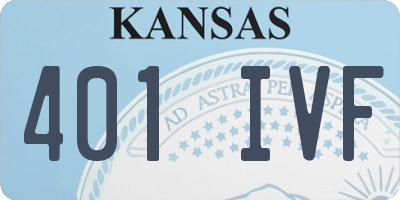 KS license plate 401IVF