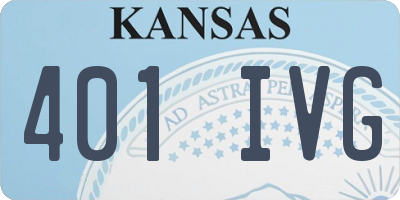 KS license plate 401IVG