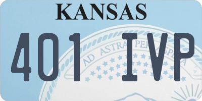 KS license plate 401IVP
