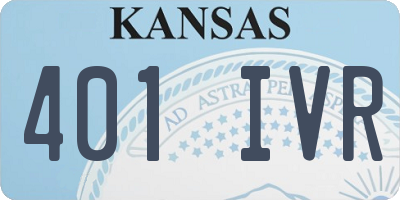 KS license plate 401IVR
