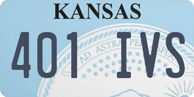 KS license plate 401IVS
