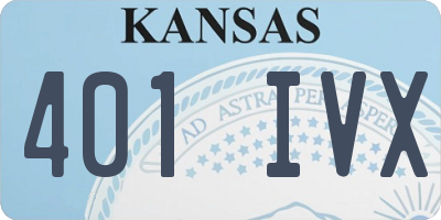 KS license plate 401IVX