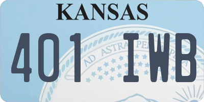 KS license plate 401IWB