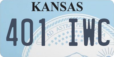 KS license plate 401IWC