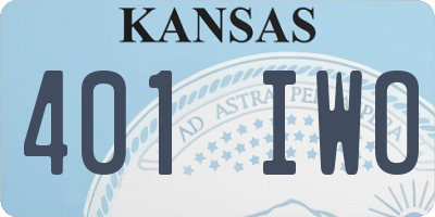 KS license plate 401IWO