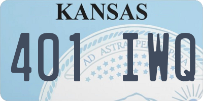 KS license plate 401IWQ