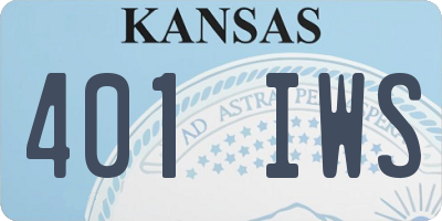 KS license plate 401IWS