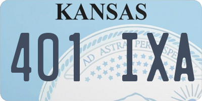 KS license plate 401IXA