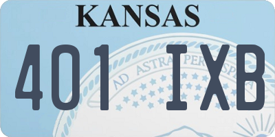 KS license plate 401IXB