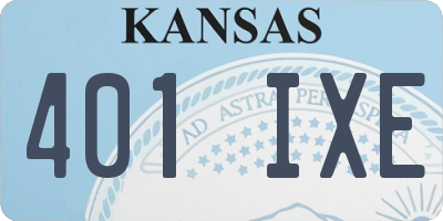 KS license plate 401IXE