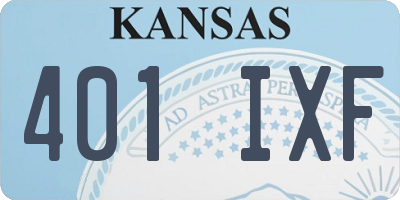 KS license plate 401IXF