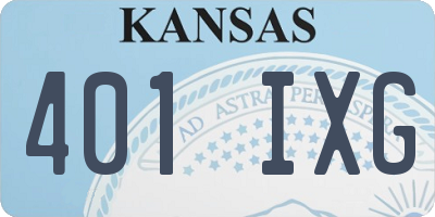 KS license plate 401IXG