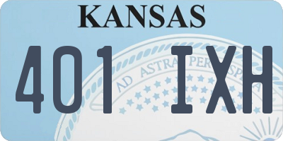 KS license plate 401IXH