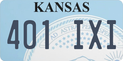 KS license plate 401IXI