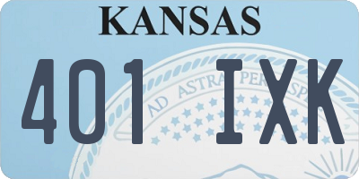 KS license plate 401IXK