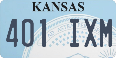 KS license plate 401IXM