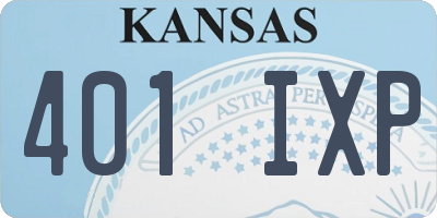 KS license plate 401IXP