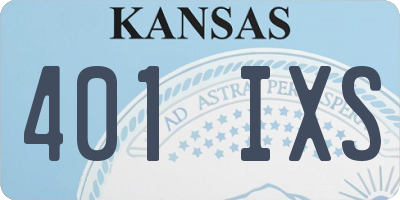 KS license plate 401IXS