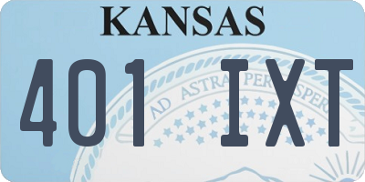 KS license plate 401IXT