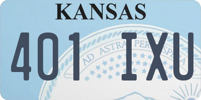 KS license plate 401IXU