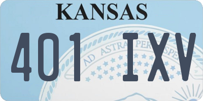 KS license plate 401IXV