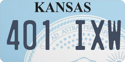 KS license plate 401IXW