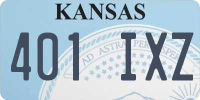 KS license plate 401IXZ