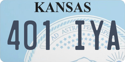 KS license plate 401IYA