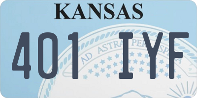 KS license plate 401IYF