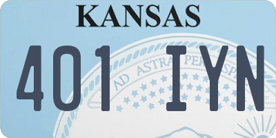 KS license plate 401IYN