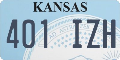 KS license plate 401IZH