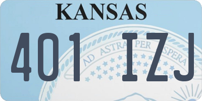 KS license plate 401IZJ