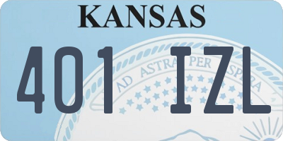 KS license plate 401IZL