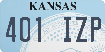 KS license plate 401IZP