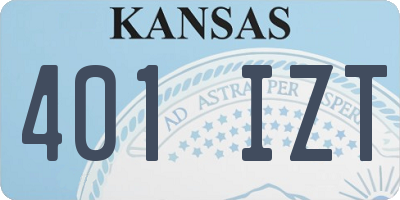 KS license plate 401IZT