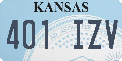 KS license plate 401IZV