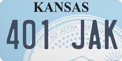 KS license plate 401JAK