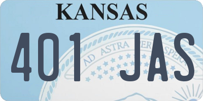KS license plate 401JAS