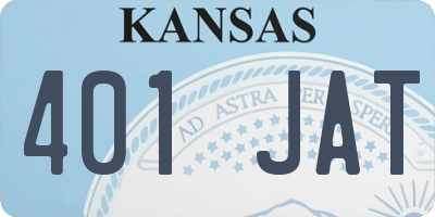 KS license plate 401JAT