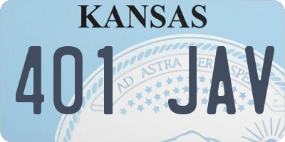 KS license plate 401JAV
