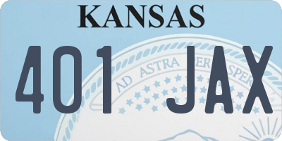 KS license plate 401JAX